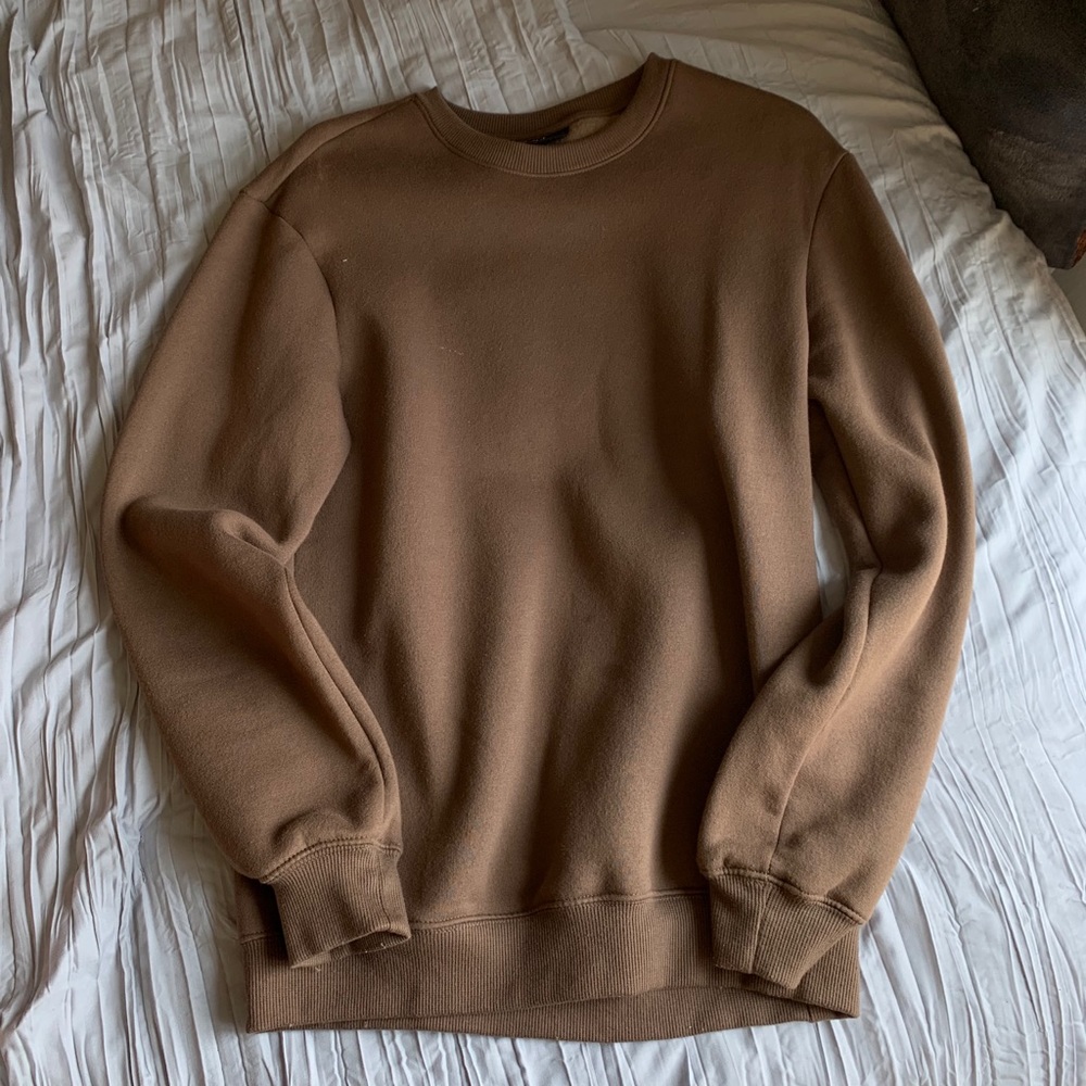 brown crewneck